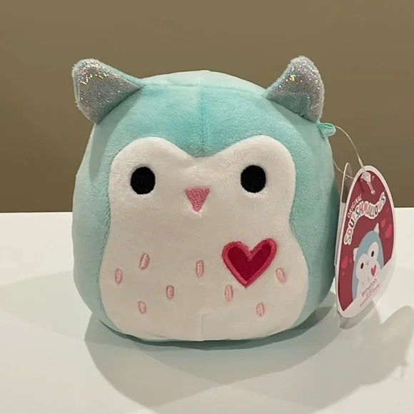 Squishmallows Other Nwt Winston The Owl Valentine